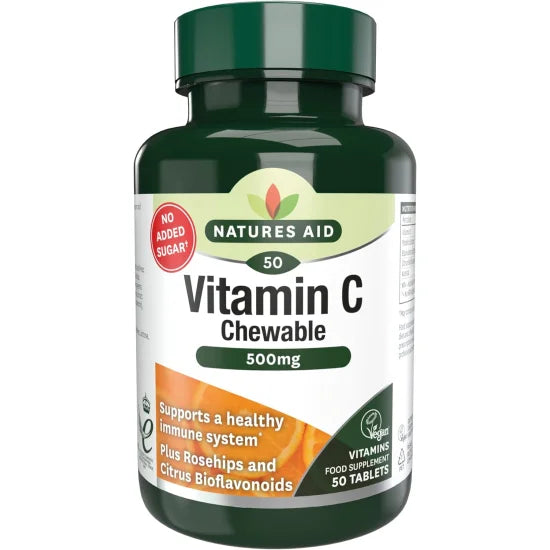 NATURES AID VITAMIN C 500MG CHEWABLE X 50 TABLETS
