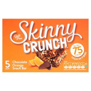 SKINNY CRUNCH ORANGE CHOCOLATE SNACK BAR X 5