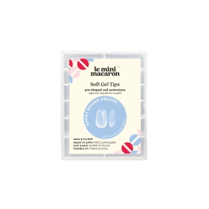 LE MINI MACARON SOFT GEL TIPS SHORT ROUND SQUARE 220 UNITS X 11 SIZES