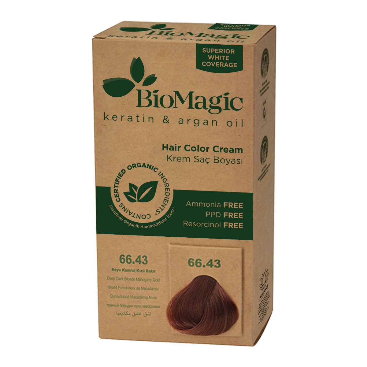 BIOMAGIC ORGANIC HAIR COLOR CREAM 66.43