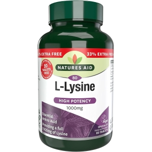NATURES AID L-LYSINE 1000MG X 80 TABLETS