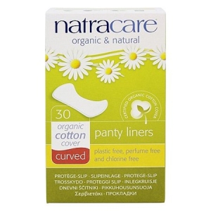 NATRACARE ORGANIC PANTY LINERS CURVED X 30