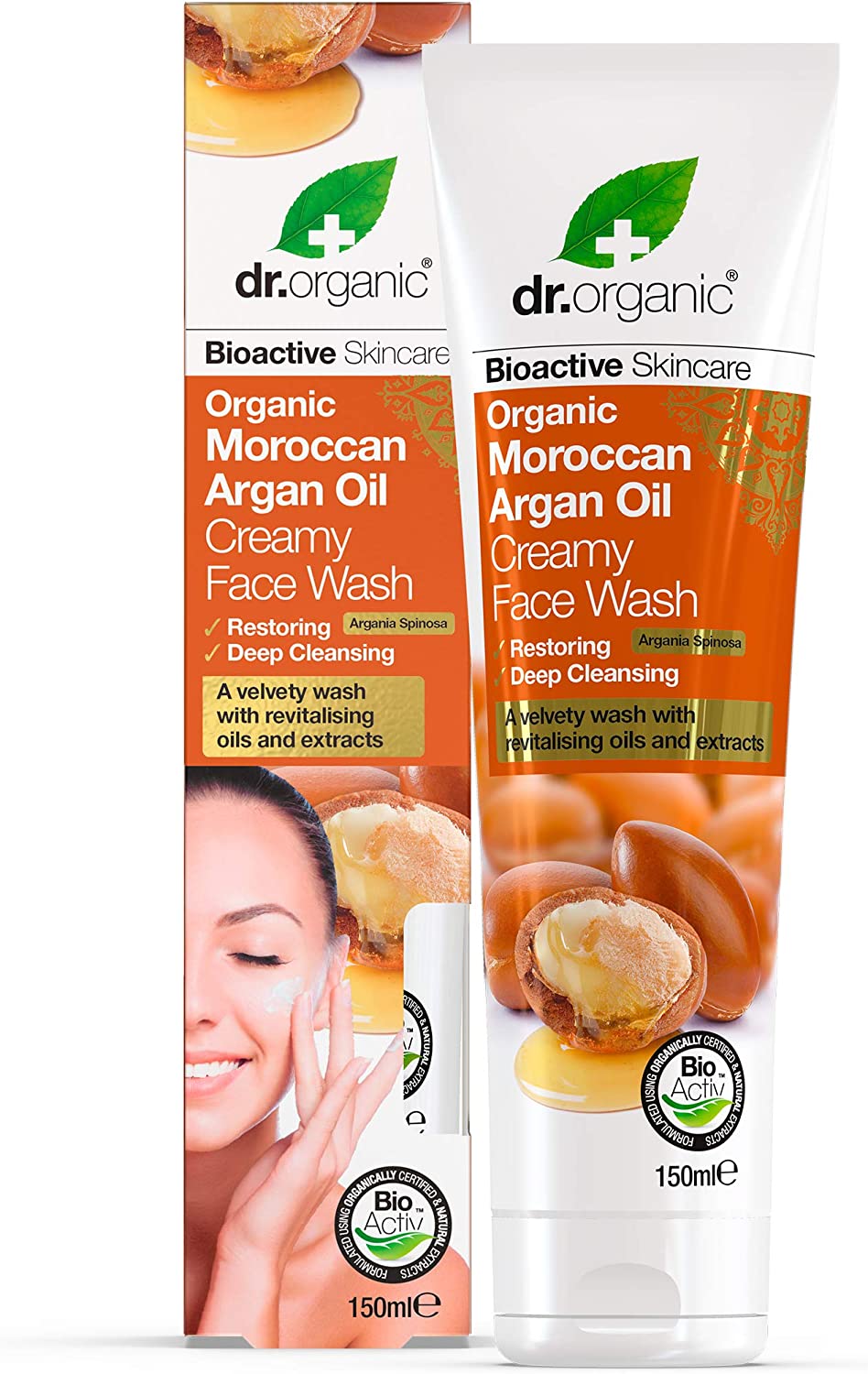 DR.ORGANIC MOROCCAN ARGAN OIL CREAMY FACE WASH 150ML