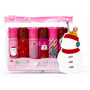 SIMPLE PLEASURESY80395-31034 LIP BALM SET 6PCS RED