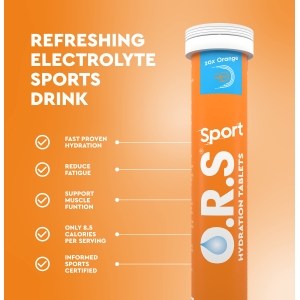 O.R.S HYDRATION TABLETS SPORTS ORANGE X 20