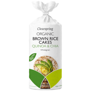 CLEARSPRING ORGANIC BROWN RICE CAKES QUINOA & CHIA 120G