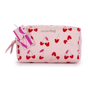 TRI-COASTAL CO50065N-C213P CHERRY HEARTS COSMETIC BAG