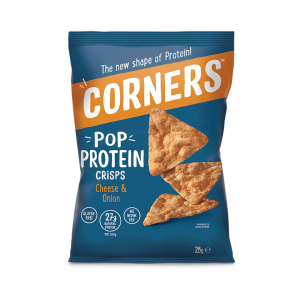 CORNERS POP PROTEIN CRISPS CHEESE & ONION 28G