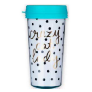 TRI-COASTAL CRAZY CAT LADY TRAVEL MUG