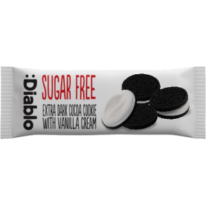 DIABLO SUGAR FREE EXTRA DARK COCOA COOKIE WITH VANILLA X1 PACK