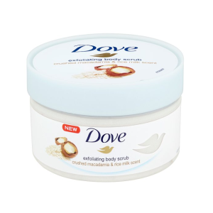 DOVE EXFOLIATING BODY SCRUB MACADAMIA & RICE MILK 225ML