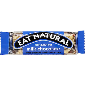 EAT NATURAL FRUIT & NUT BAR MILK CHOCOLATE WITH PEANUTS AND CRANBERRIES BAR