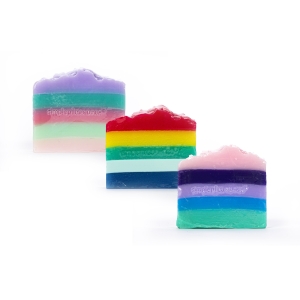 SIMPLE PLEASURES F10452-31175 PINK SHADES RAINBOW SOAP BAR