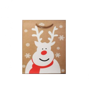 GIFT BAG 0861 LARGE WHITE REINDEER