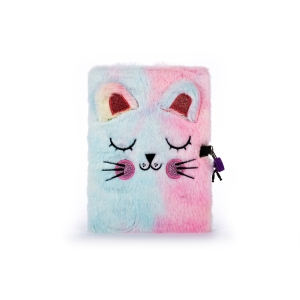 TRI-COASTAL K10346-30532 CAT FUZZY JOURNAL SECRET DIARY