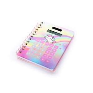 TRI-COASTAL K30075-30214 UNICORN SPIRAL JOURNAL WITH CALCULATOR