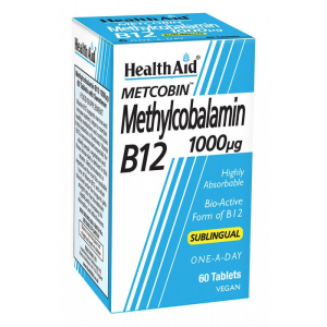 HEALTH AID METCOBIN METHYCOBALAMIN B12 1000UG X 60 TABLETS