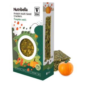 NUTRIBELLA PROTEIN MULTI-SEED CRACKERS PUMPKIN SEEDS 108G