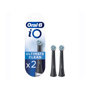 ORAL B POWER BRUSH HEAD IO ULTIMATE CLEAN BLACK X 2