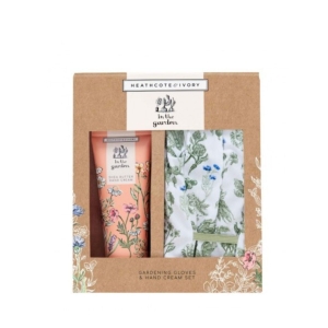 HEAHTCOTE & IVORY FG9618 IN THE GARDEN-GARDENING GLOVES & HAND CREAM SET (100ML HAND CREAM AND COTTON GLOVES)