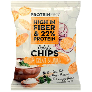 PROTEIN PRO POTATO CHIPS SOUR CREAM & ONION 50G