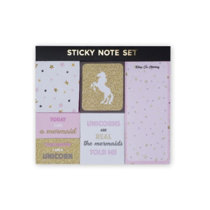 TRI-COASTAL UNICORN STICKY NOTES SET