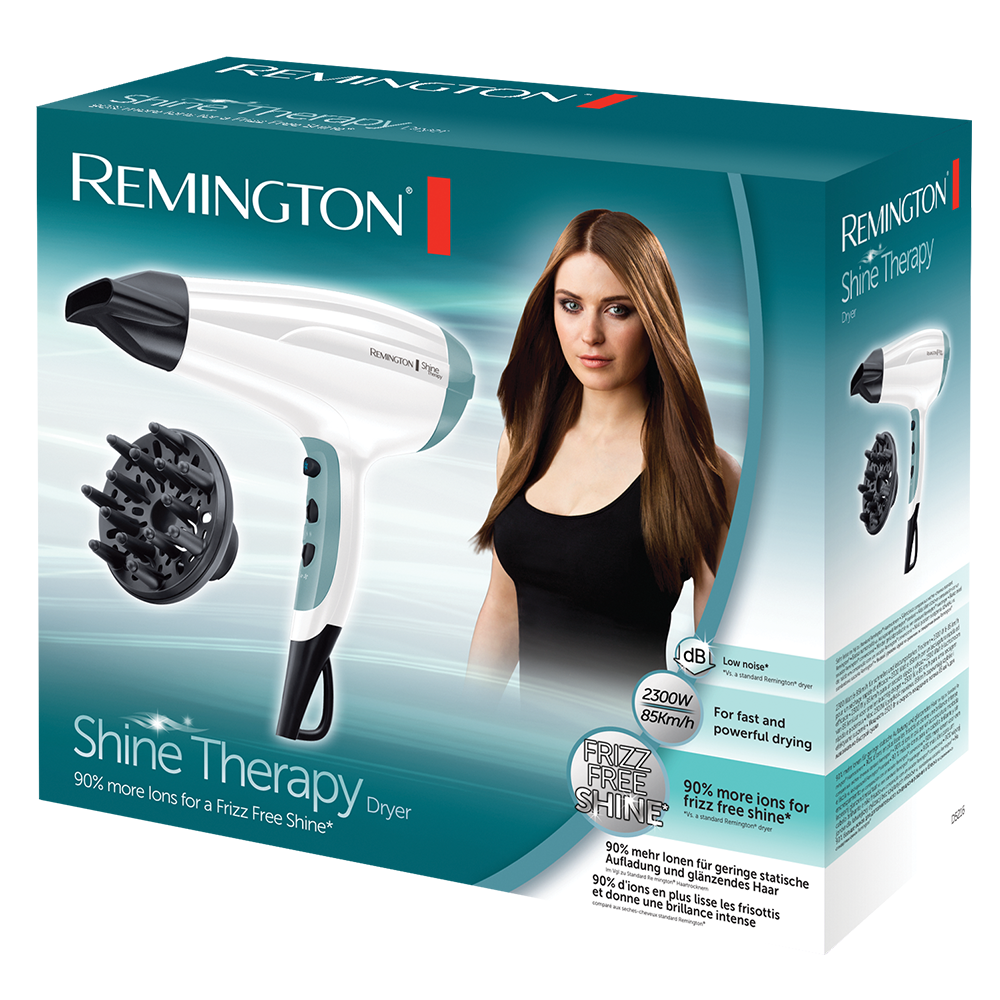 REMINGTON SHINE THERAPY HAIR DRYER WITH DIFFUSER 2000W