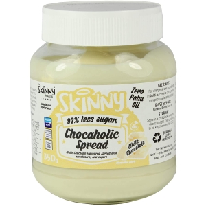 THE SKINNY FOOD CO. ZERO CALORIE CHOCAHOLIC SPREAD WHITE CHOCOLATE 350G