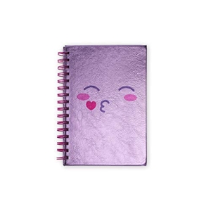 TRI-COASTAL METALLIC SMILEY SPIRAL NOTE BOOK