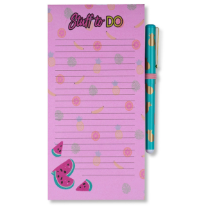 TRI-COASTAL FRUIT MAGNETIC SHOPPING LIST PAD WITH PEN
