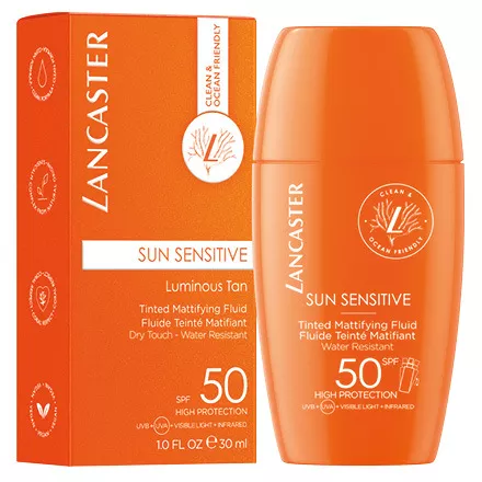 LANCASTER SUN SENSITVE TINTED MATTIFYING FLUID SPF50 30ML - Image 2