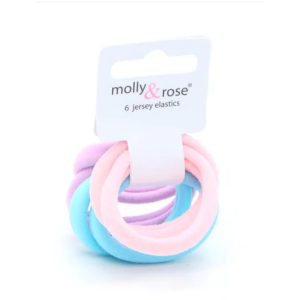 MOLLY & ROSE 8792 PASTEL JERSEY ELASTICS X 6 PACK