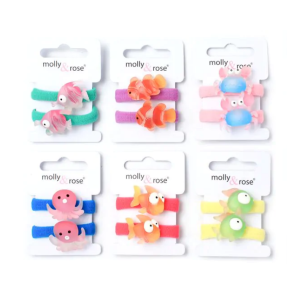 MOLLY & ROSE 8751 SEA THEMED ANIMAL MOTIFS ELASTICS X 2 PACK