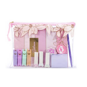 TRI-COASTAL 30264T-31945 BELIEVE TRANSPARENT CASE STATIONERY SET