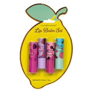 TRI-COASTAL F81198-31813 FRUIT LIP BALM SET X 4 PCS