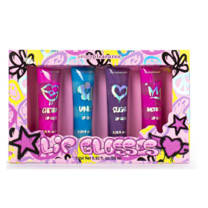 TRI-COASTAL Y81107-31915 GRAFITTI LIP GLOSS TUBE SET X 4 PCS