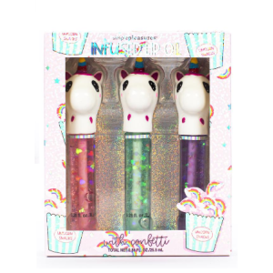 TRI-COASTAL Y81206-31910 UNICORN INFUSED LIP OIL WITH CONFETTI X 3 PACK