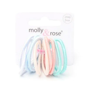 MOLLY & ROSE 7574 SHINY PASTEL MINI ELASTICS X 12