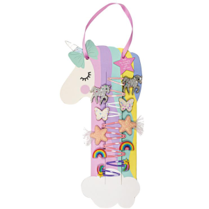 TRI-COASTAL HA5531N-C041Y UNICORN & RAINBOW HAIR CLIPS SET