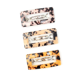 MOLLY & ROSE 9119 BLACK & WHITE RECTANGULAR BARETTEE