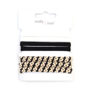 MOLLY & ROSE 9161 BLACK & WHITE ELASTICS