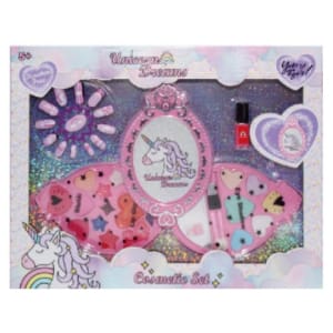 YOU GO GIRL VYA025 UNICORN DREAMS MIRROR SHAPED COSMETIC SET