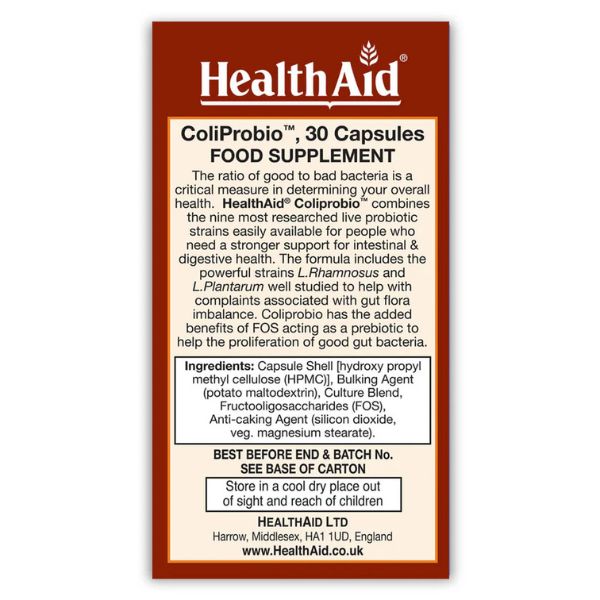 HEALTH AID COLIPROBIO X30 CAPSULES - Image 3