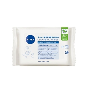 NIVEA 3IN1 REFRESHING CLEANSING WIPES X25