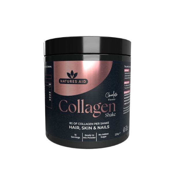 NATURES AID COLLAGEN SHAKE CHOCOLATE 225G