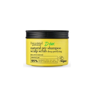 NATURA SIBERICA 40529E HAIR EVOLUTION. WHITE CLAY NATURAL PRE-SHAMPOO SCALP SCRUB "D-TOX" DEEP PURIFYING, 150 ML