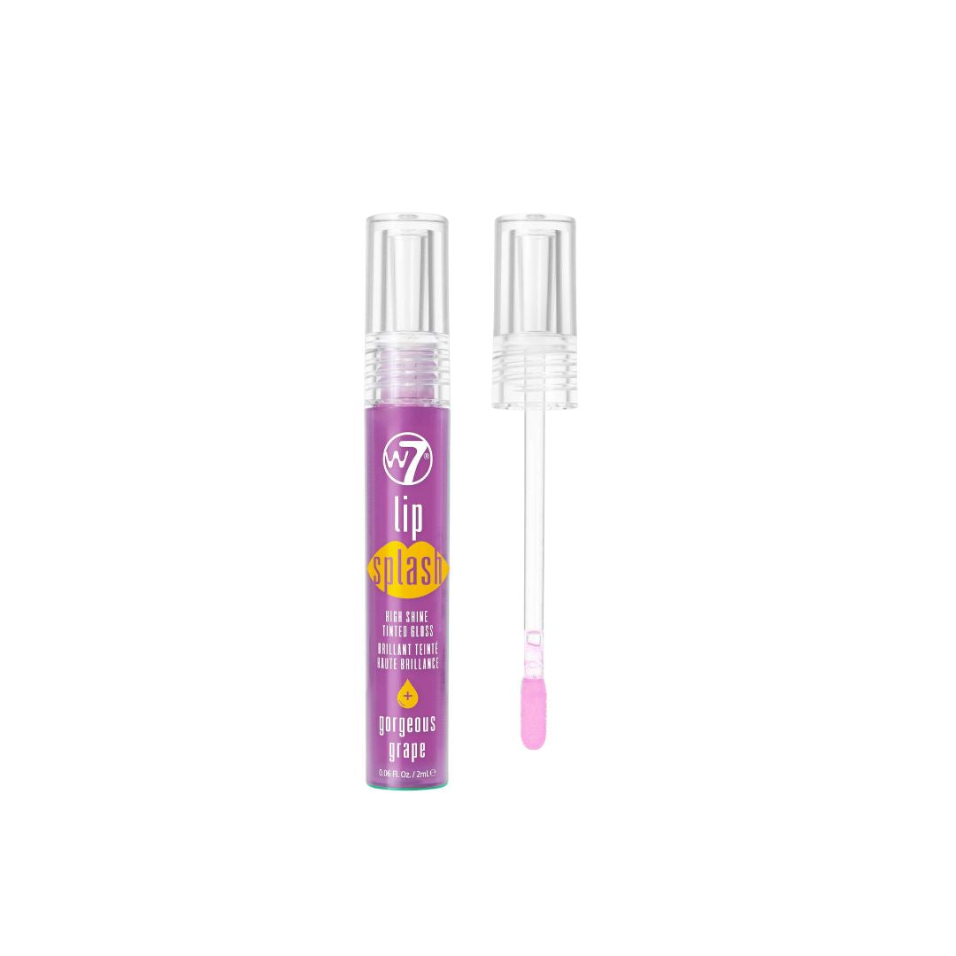 W7 LIP SPLASH HIGH SHINE TINTED GLOSS GORGEOUS GRAPE