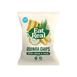 EAT REAL QUINOA CHIPS SOUR CREAM+CHIVE FLAVOUR 20G