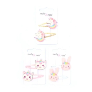 MOLLY & ROSE 8546 UNICORN GLITTER CLICK CLACKS X 2 PACK