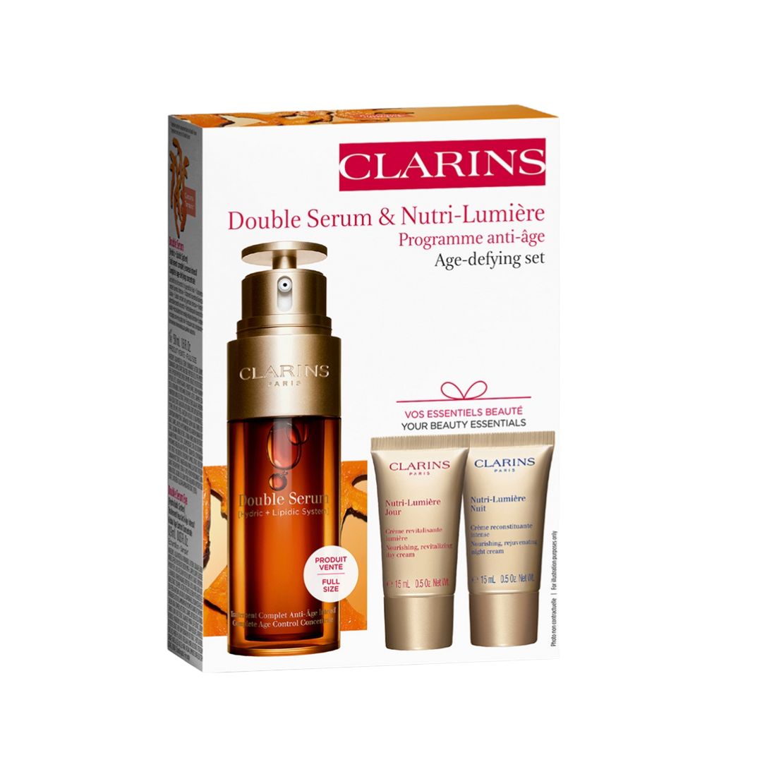 CLARINS DOUBLE SERUM & NUTRI LUMIERE GIFT 24